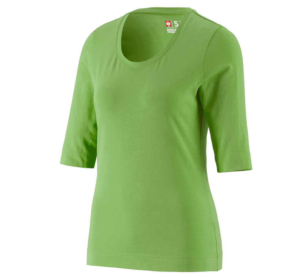 Horti-/ Sylvi-/ Agriculture: e.s. Shirt à manches 3/4 cotton stretch, femmes + vert d'eau