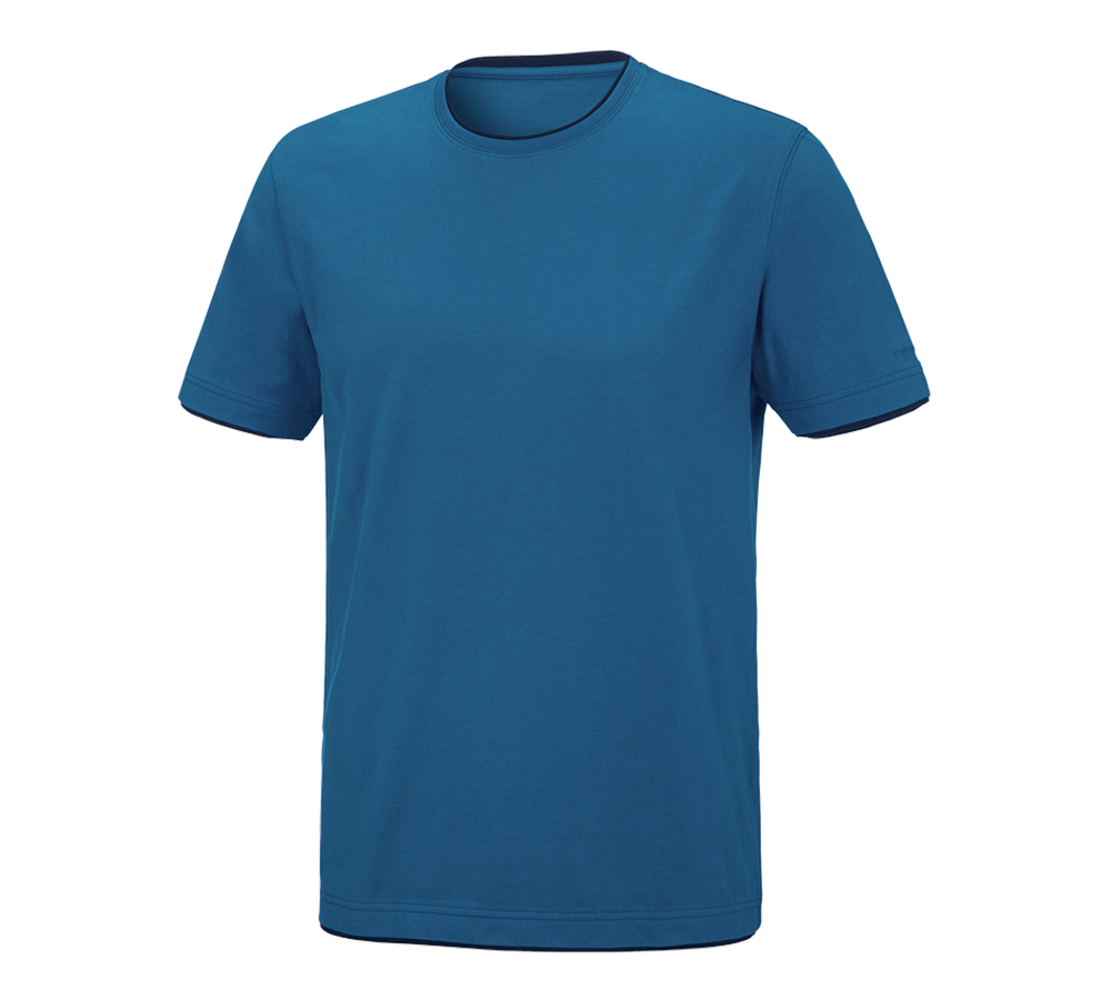 Bovenkleding: e.s. T-Shirt cotton stretch Layer + atol/donkerblauw