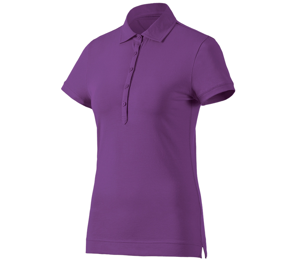 Onderwerpen: e.s. Polo-Shirt cotton stretch, dames + violet