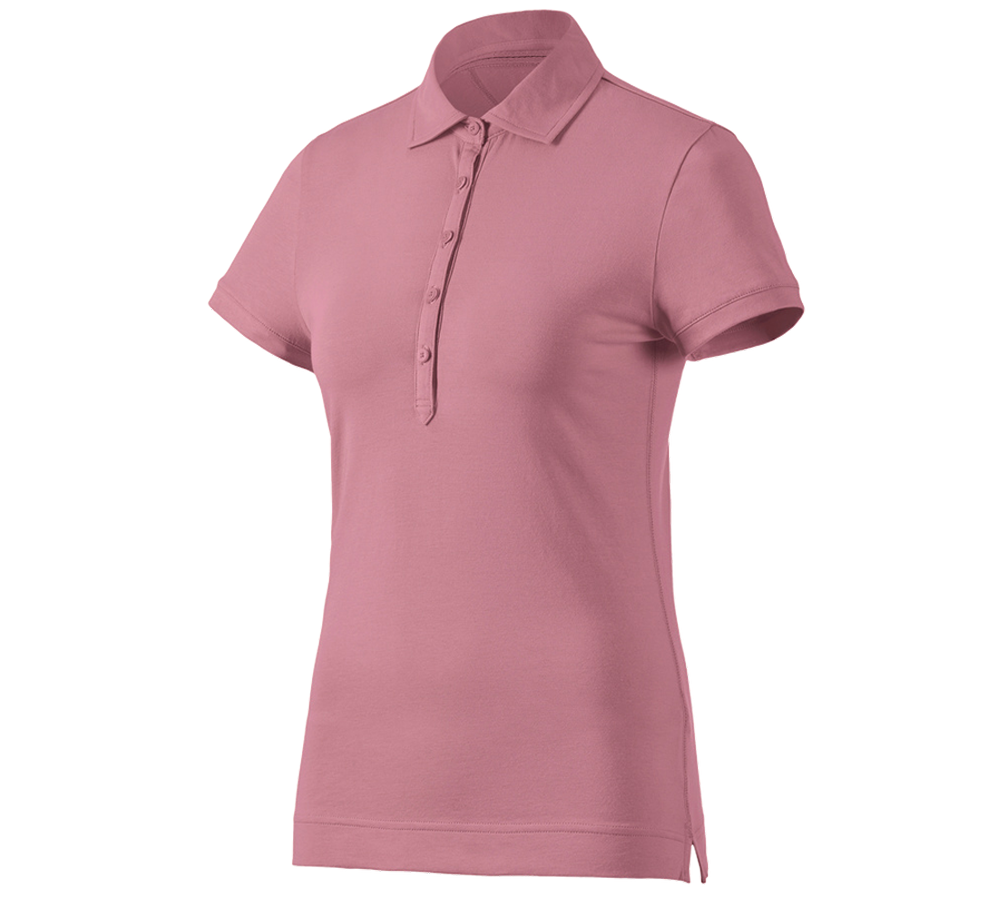 Shirts & Co.: e.s. Polo-Shirt cotton stretch, Damen + altrosa