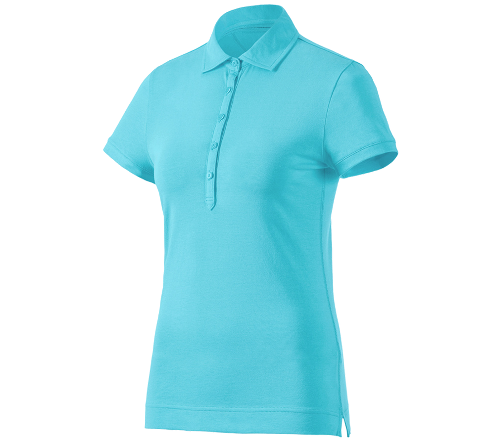 Thèmes: e.s. Polo cotton stretch, femmes + bleu capri