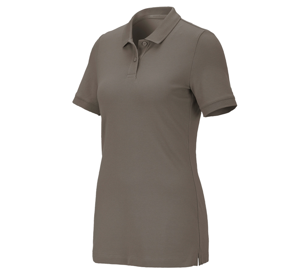 Shirts & Co.: e.s. Piqué-Polo cotton stretch, Damen + stein