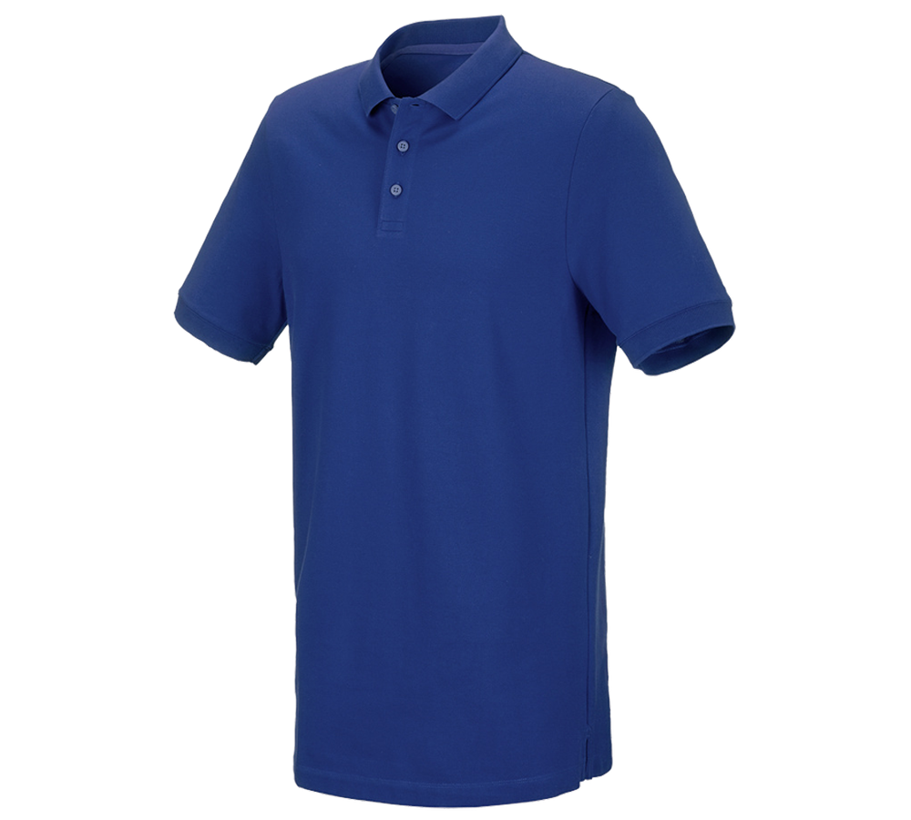 Thèmes: e.s. Piqué-Polo cotton stretch, long fit + bleu royal