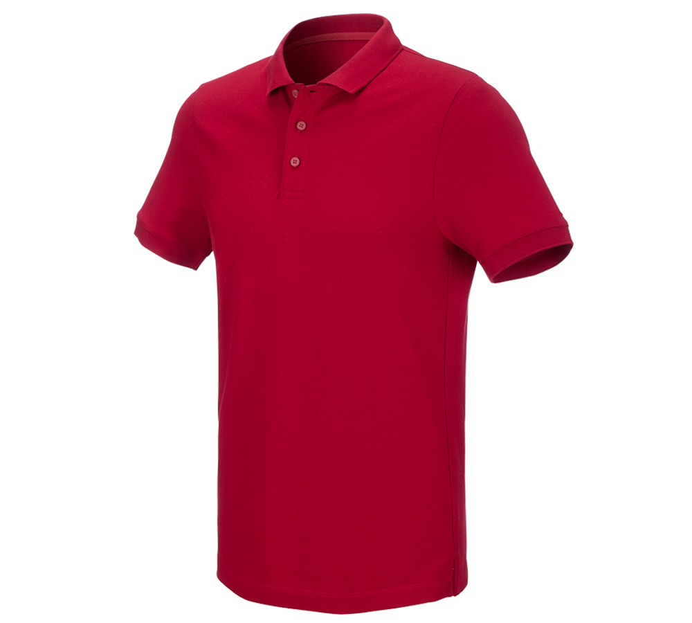 Shirts & Co.: e.s. Piqué-Polo cotton stretch + feuerrot