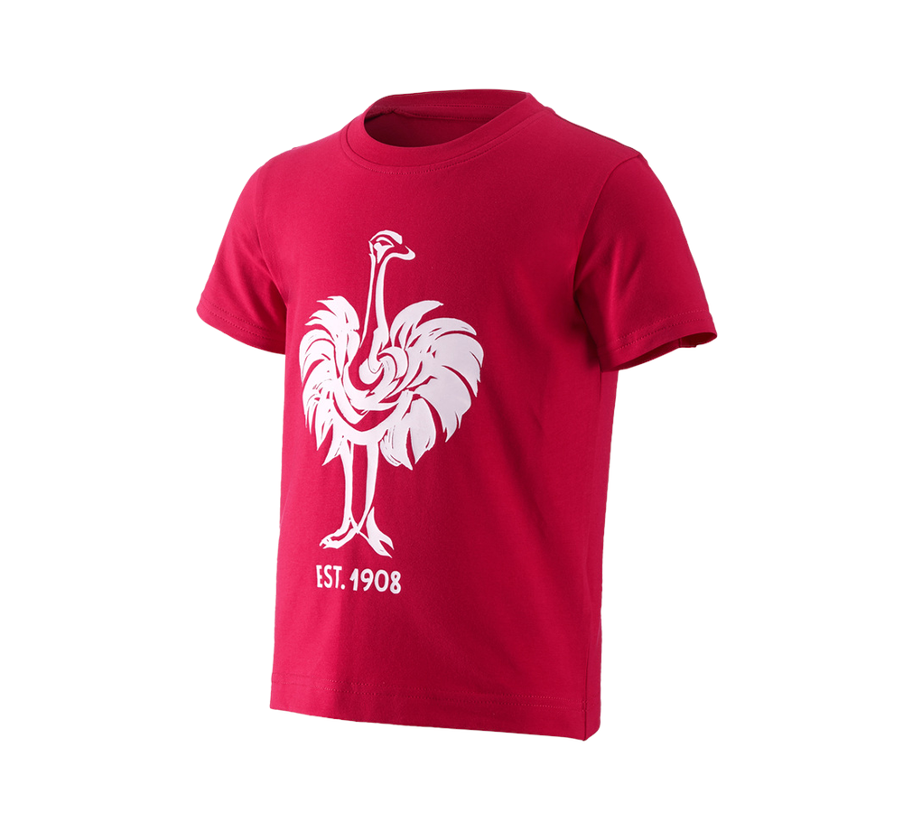 Hauts: e.s. T-Shirt 1908, enfants + rouge vif/blanc