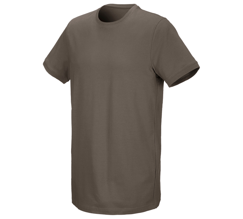 Shirts & Co.: e.s. T-Shirt cotton stretch, long fit + stein