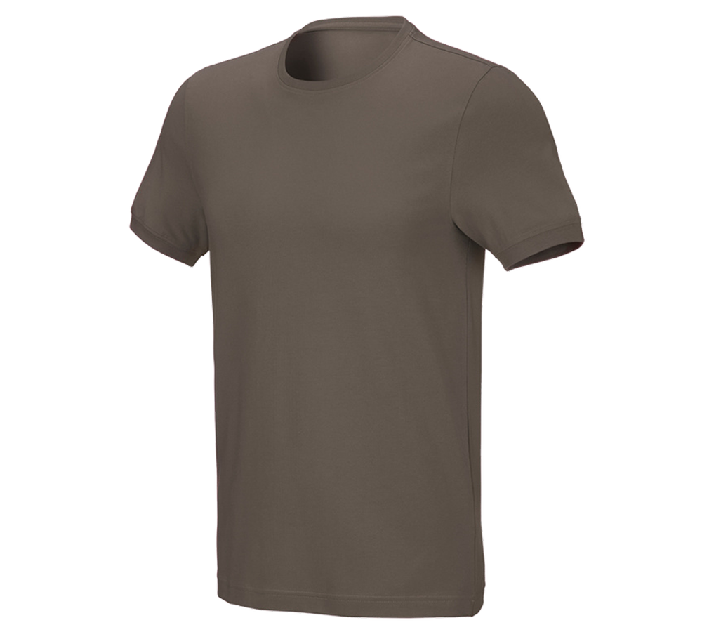 Tuin-/ Land-/ Bosbouw: e.s. T-Shirt cotton stretch, slim fit + steen