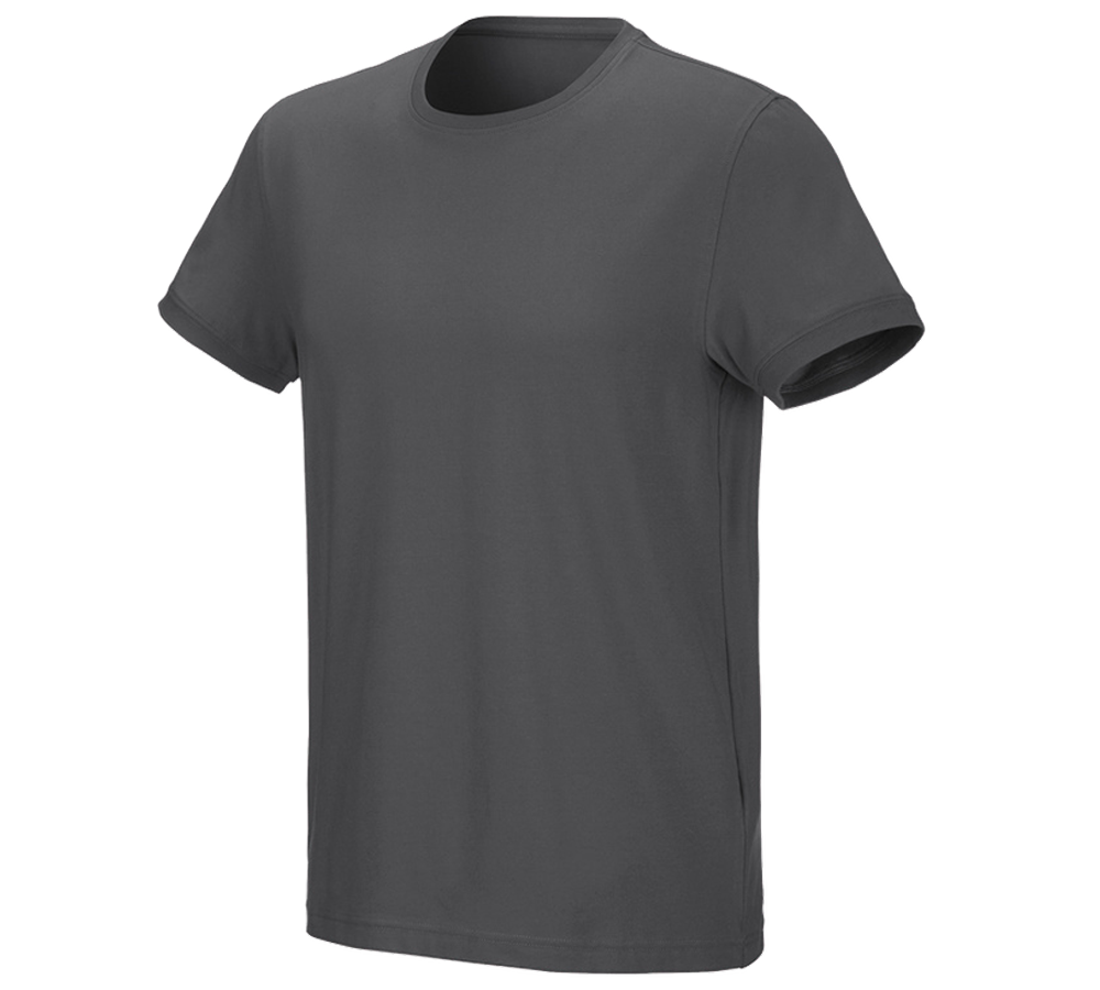 Hauts: e.s. T-Shirt cotton stretch + anthracite