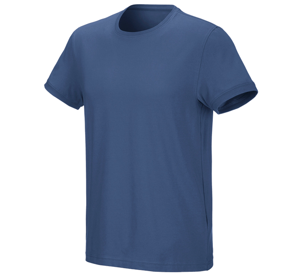 Hauts: e.s. T-Shirt cotton stretch + cobalt