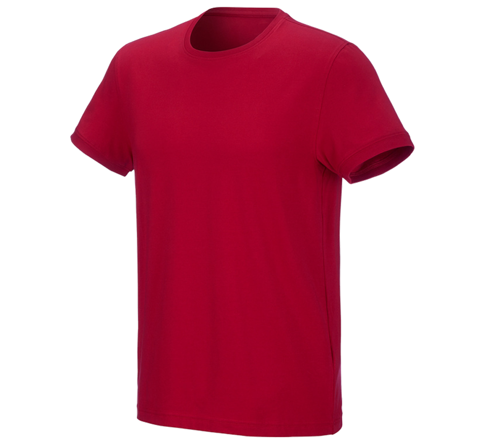 Installateur / Klempner: e.s. T-Shirt cotton stretch + feuerrot