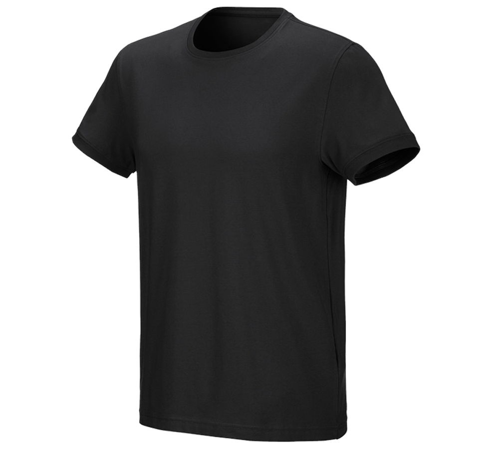 Bovenkleding: e.s. T-Shirt cotton stretch + zwart