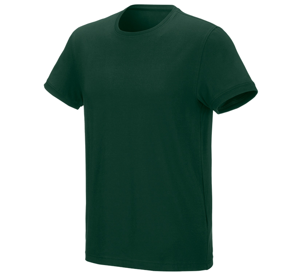 Tuin-/ Land-/ Bosbouw: e.s. T-Shirt cotton stretch + groen