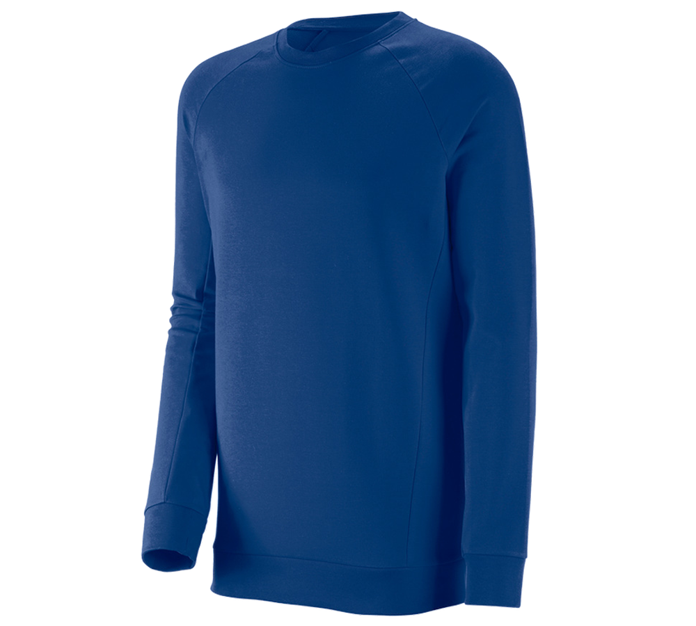 Onderwerpen: e.s. Sweatshirt cotton stretch, long fit + korenblauw