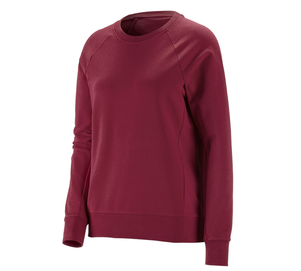 Shirts & Co.: e.s. Sweatshirt cotton stretch, Damen + bordeaux