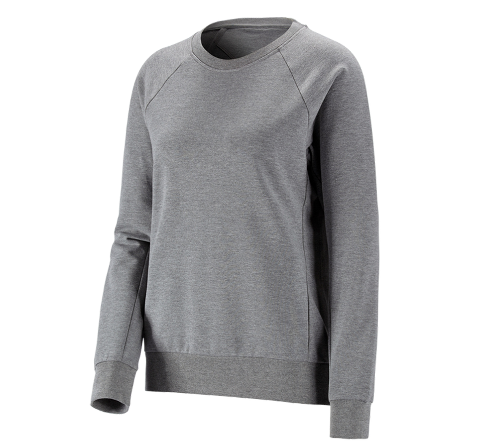 Bovenkleding: e.s. Sweatshirt cotton stretch, dames + grijs mêlee