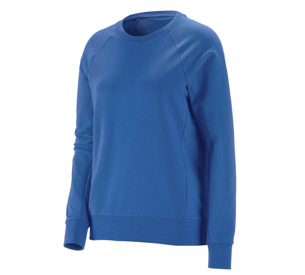 Bovenkleding: e.s. Sweatshirt cotton stretch, dames + gentiaanblauw