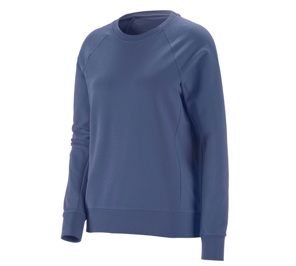 Bovenkleding: e.s. Sweatshirt cotton stretch, dames + kobalt
