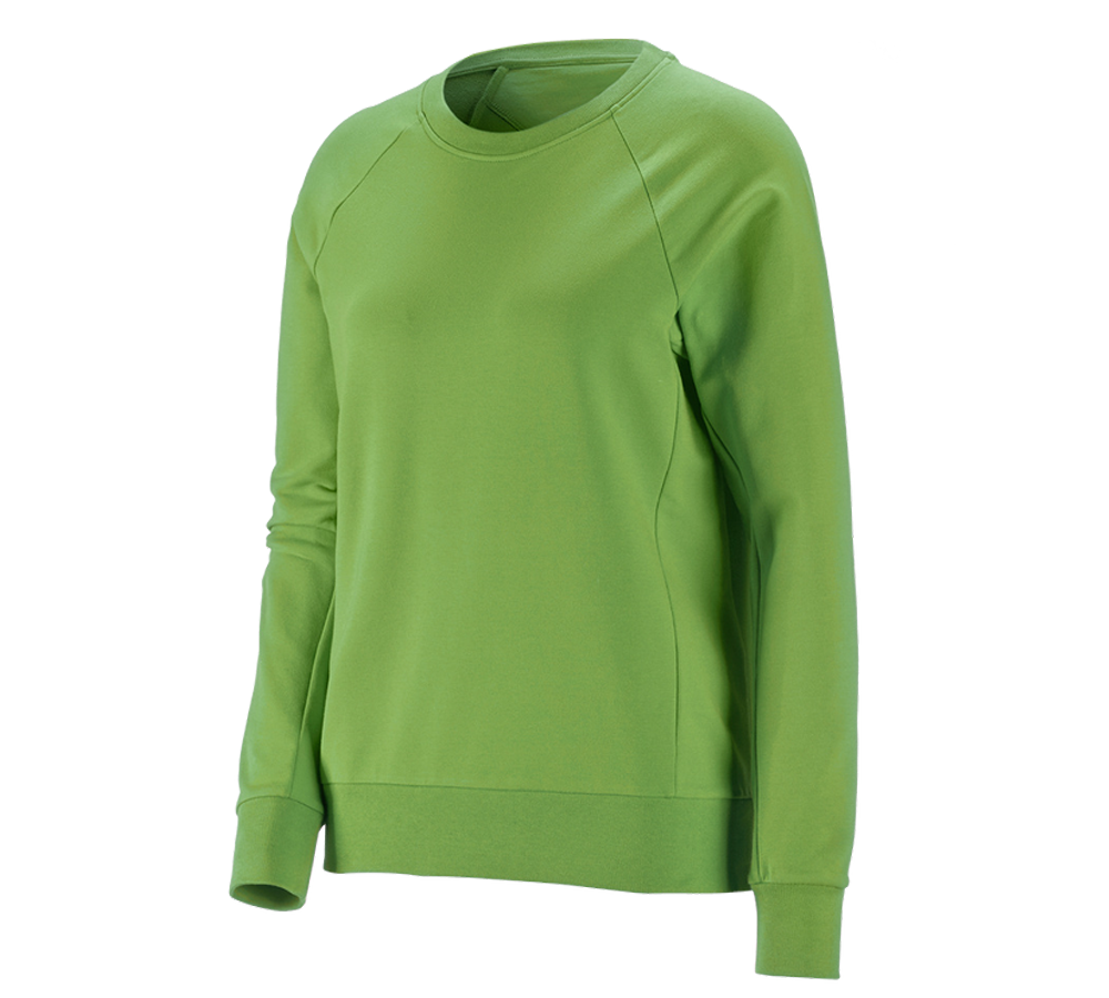 Bovenkleding: e.s. Sweatshirt cotton stretch, dames + zeegroen