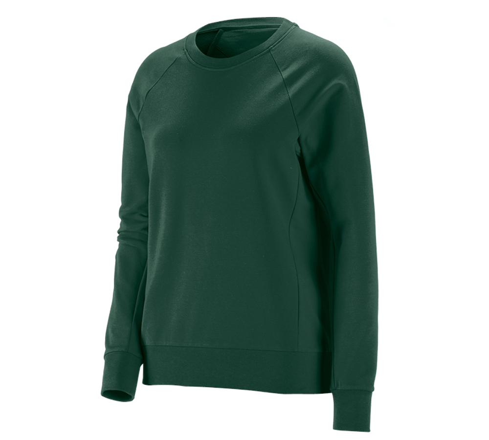 Installateurs / Plombier: e.s. Sweatshirt cotton stretch, femmes + vert