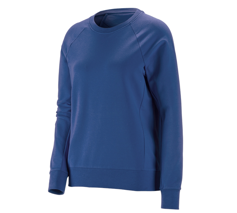 Installateurs / Plombier: e.s. Sweatshirt cotton stretch, femmes + bleu alcalin