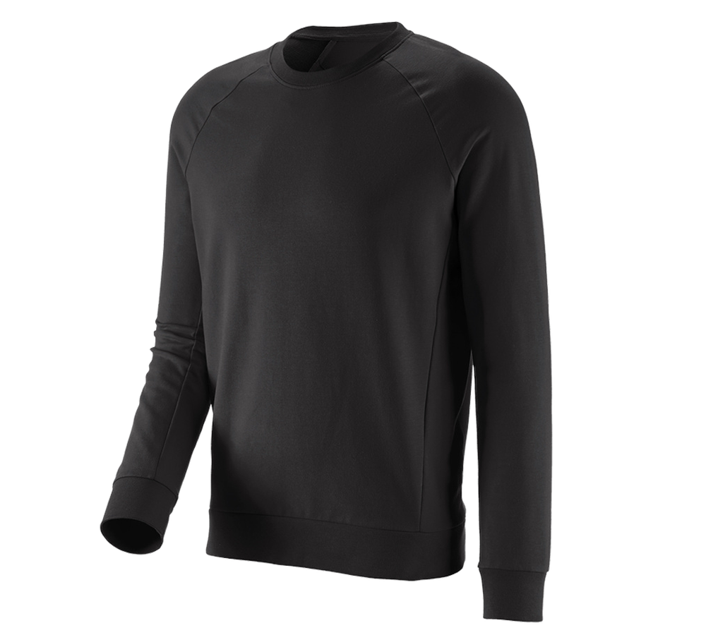 Shirts & Co.: e.s. Sweatshirt cotton stretch + schwarz