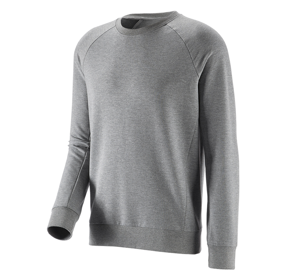 Shirts & Co.: e.s. Sweatshirt cotton stretch + graumeliert
