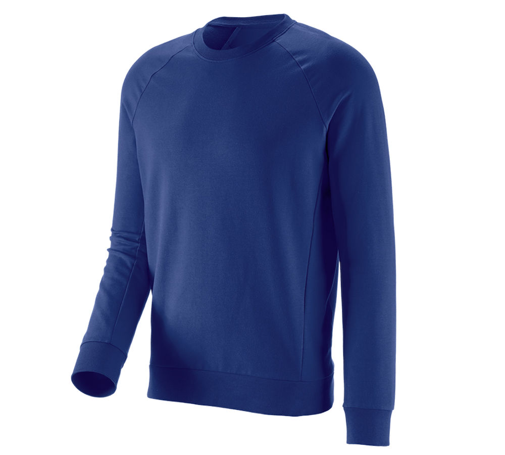 Hauts: e.s. Sweatshirt cotton stretch + bleu royal