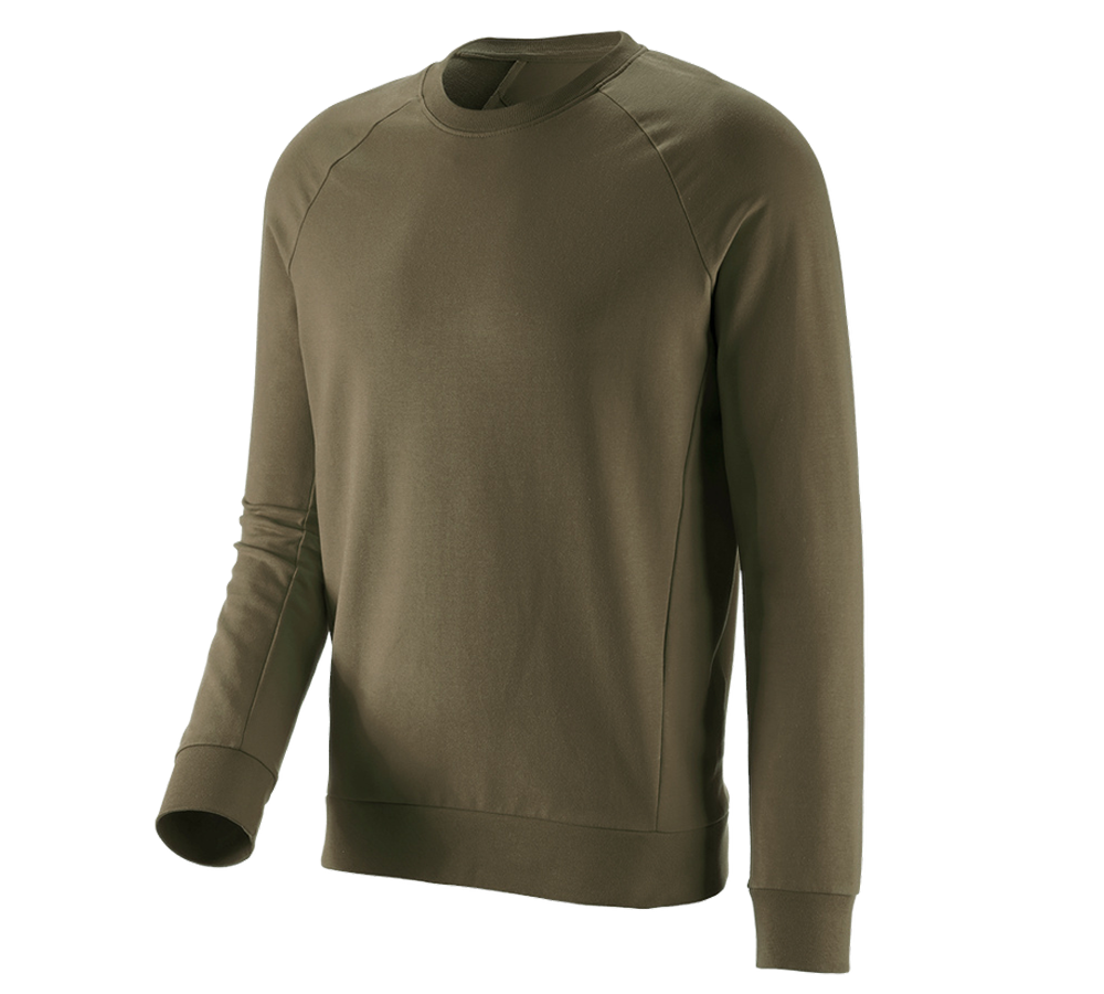 Shirts & Co.: e.s. Sweatshirt cotton stretch + schlammgrün