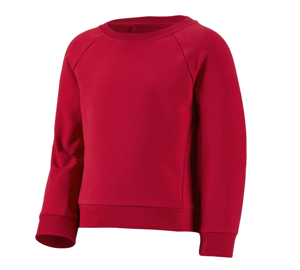 Thèmes: e.s. Sweatshirt cotton stretch, enfants + rouge vif