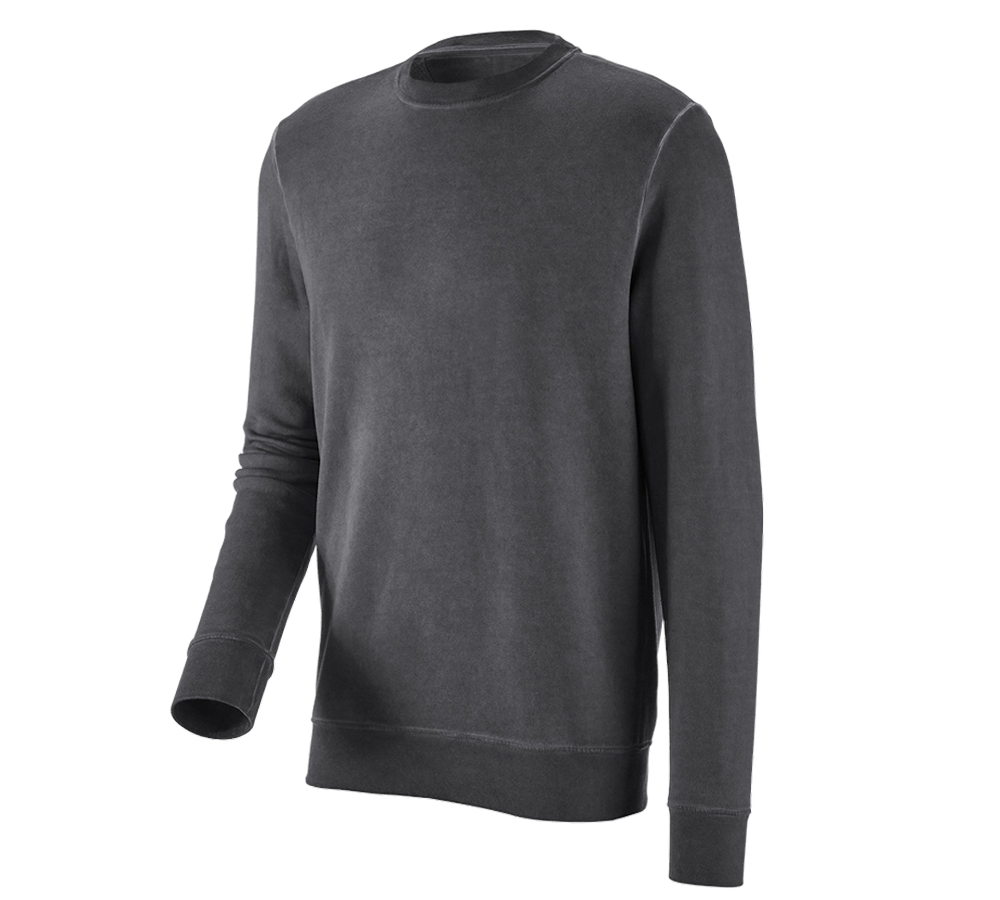 Shirts & Co.: e.s. Sweatshirt vintage poly cotton + oxidschwarz vintage