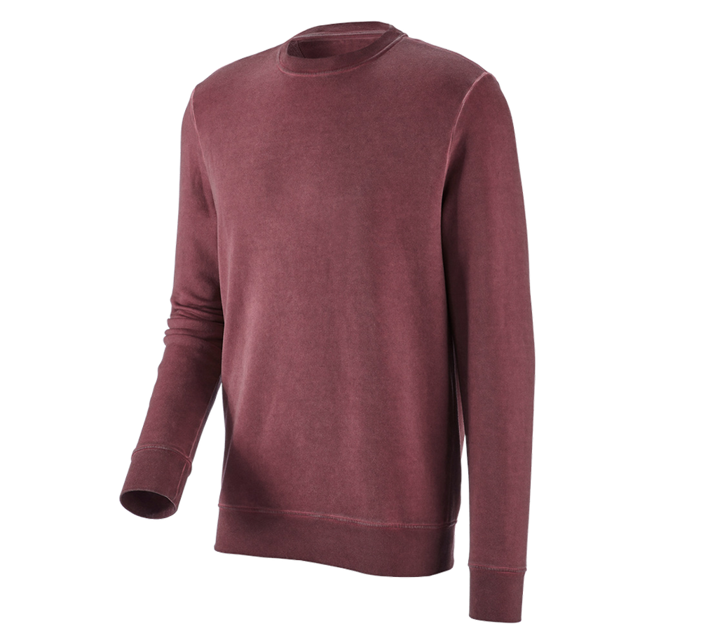 Bovenkleding: e.s. Sweatshirt vintage poly cotton + robijn vintage