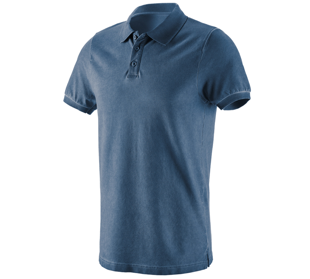 Themen: e.s. Polo-Shirt vintage cotton stretch + antikblau vintage