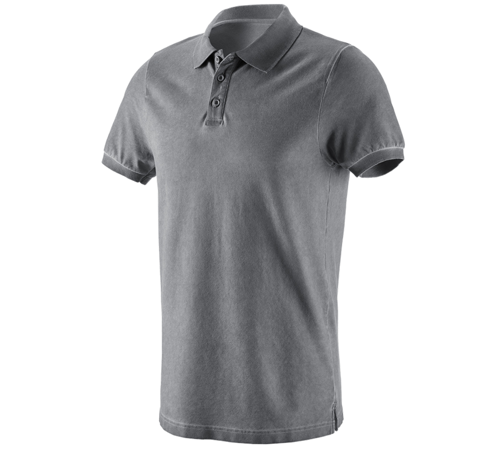 Shirts & Co.: e.s. Polo-Shirt vintage cotton stretch + zement vintage