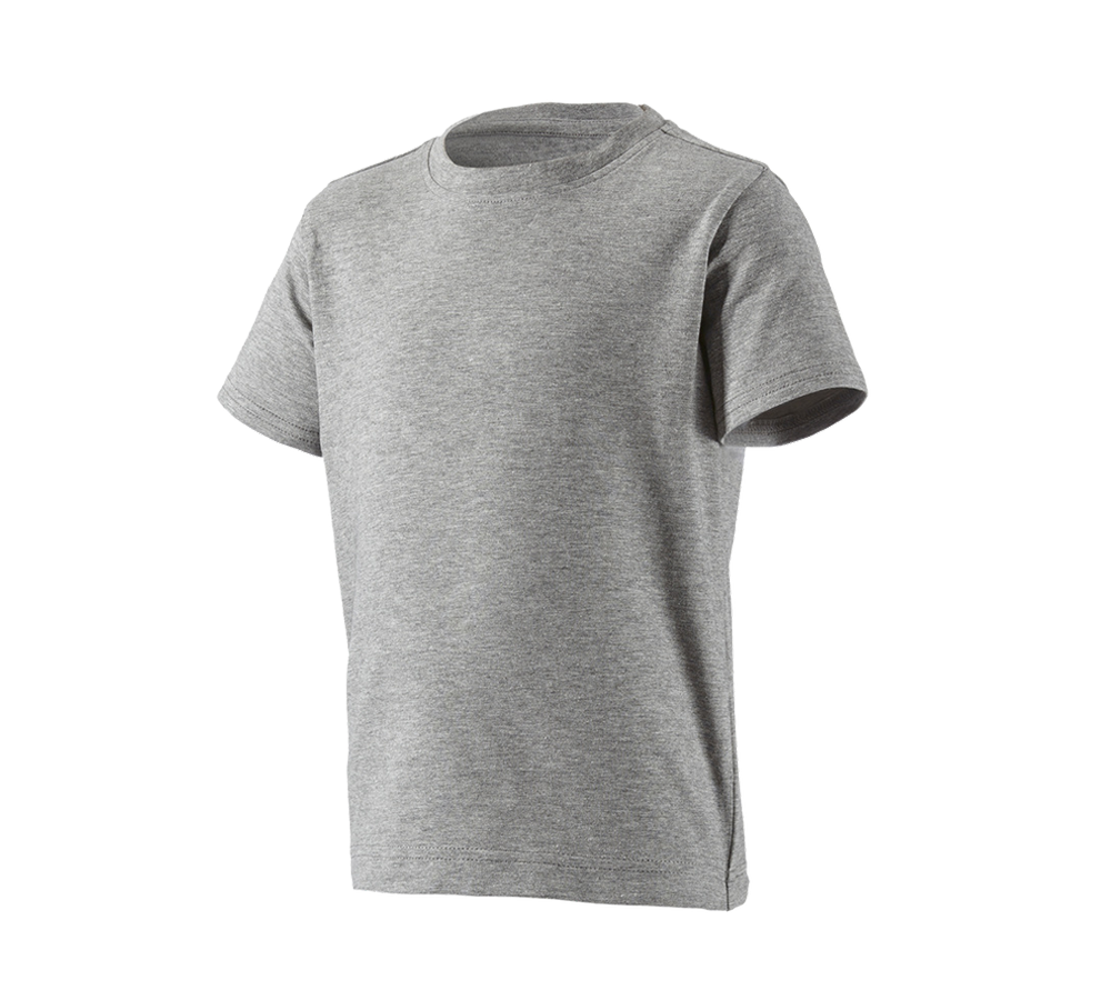 Bovenkleding: e.s. T-shirt cotton stretch, kinderen + grijs mêlee