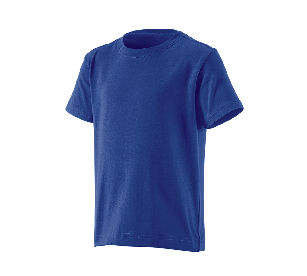 Hauts: e.s. T-shirt cotton stretch, enfants + bleu royal