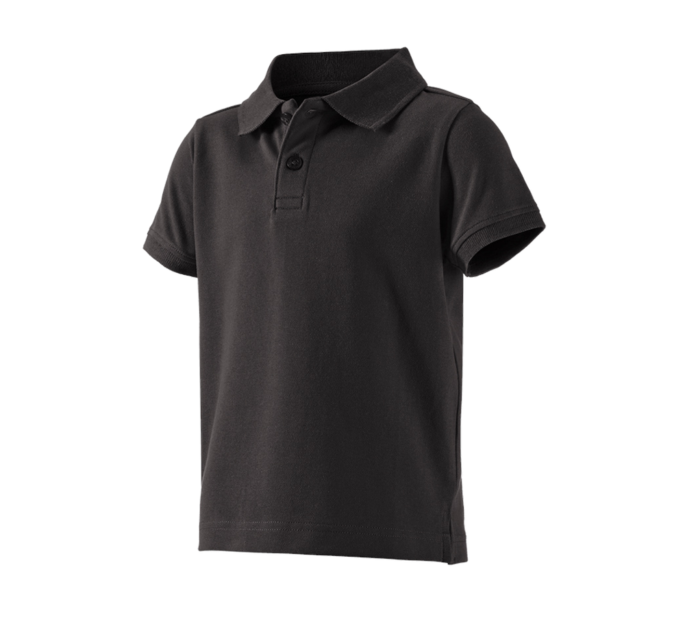 Themen: e.s. Polo-Shirt cotton stretch, Kinder + schwarz