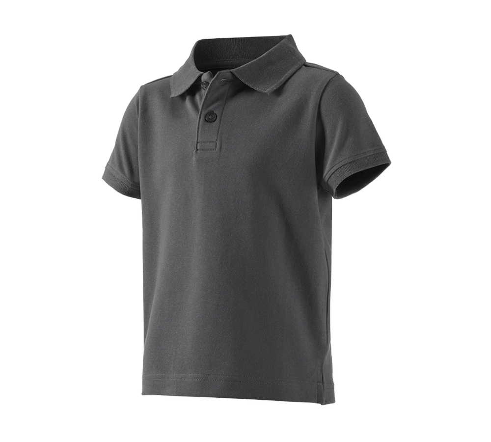 Shirts & Co.: e.s. Polo-Shirt cotton stretch, Kinder + anthrazit