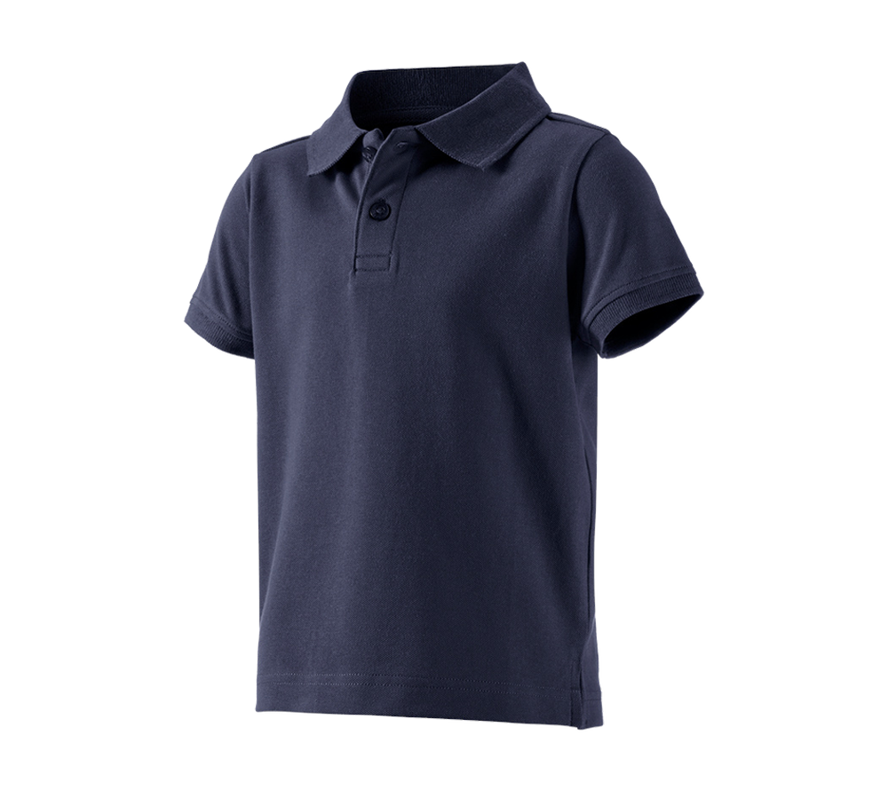 Bovenkleding: e.s. Polo-Shirt cotton stretch, kinderen + donkerblauw