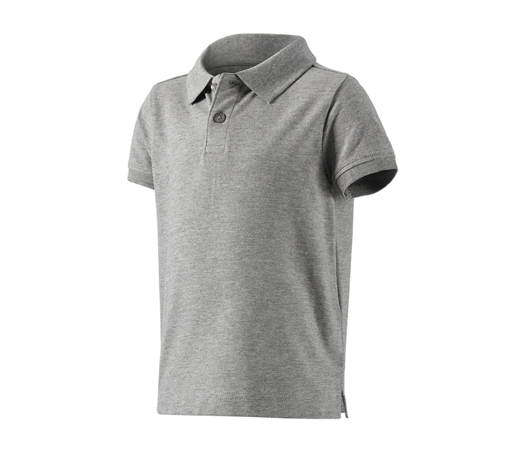Onderwerpen: e.s. Polo-Shirt cotton stretch, kinderen + grijs mêlee