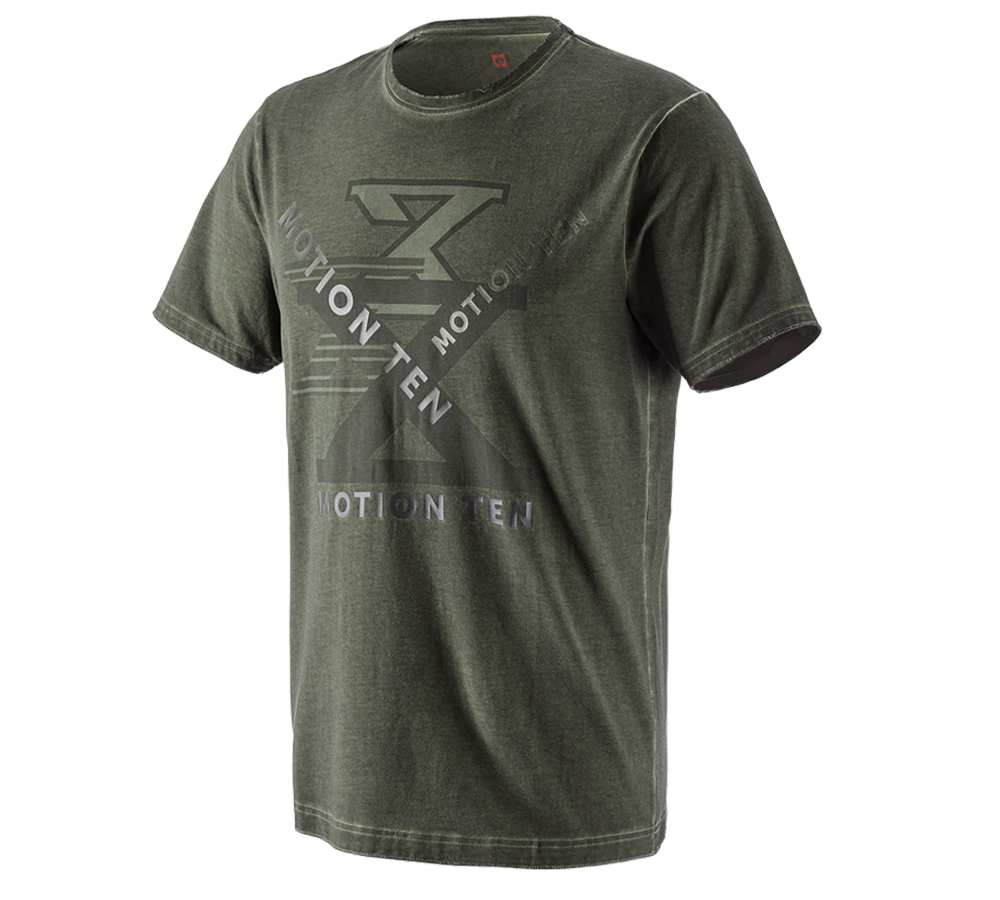 Bovenkleding: T-Shirt e.s.motion ten + camouflagegroen vintage