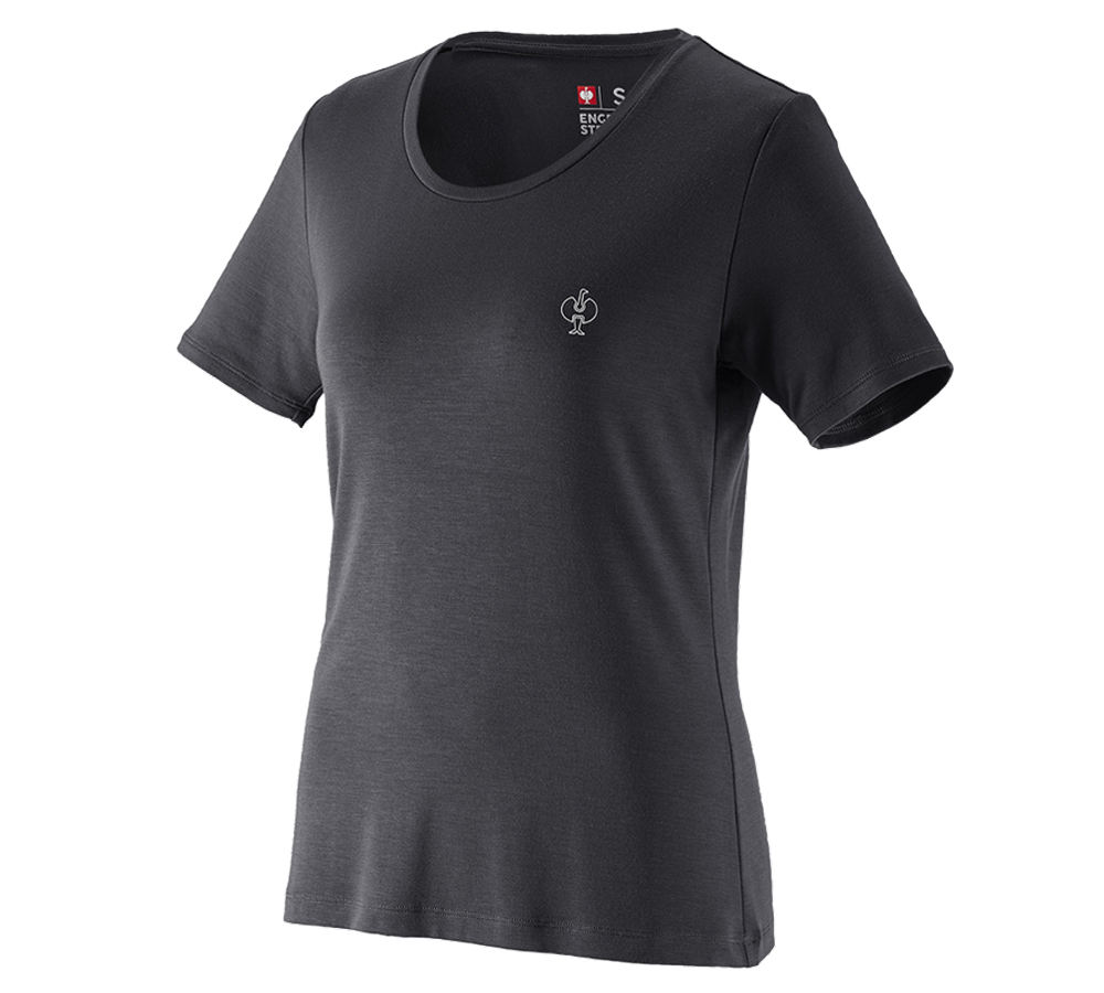 Bovenkleding: Modal-shirt e.s. ventura vintage, dames + zwart