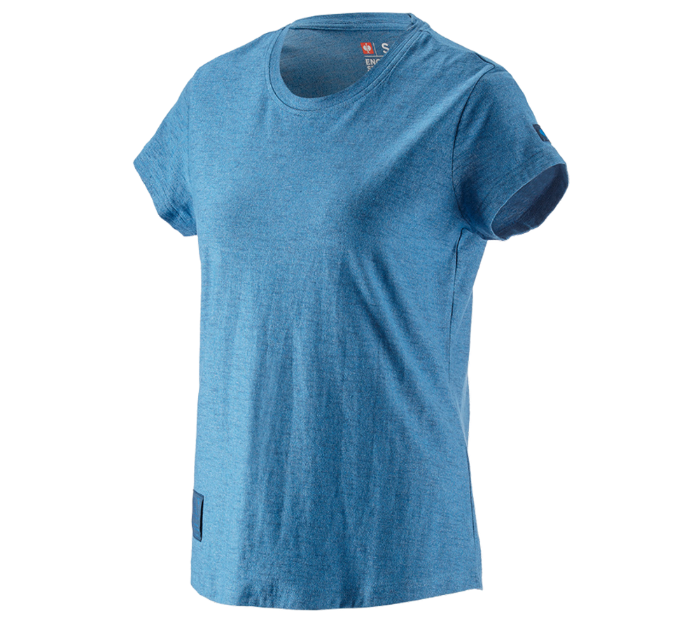 Bovenkleding: T-Shirt e.s.vintage, dames + arctisch blauw melange
