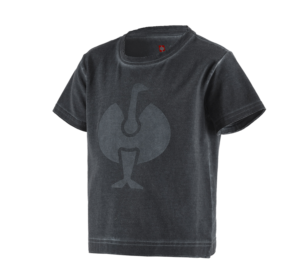 Shirts & Co.: T-Shirt e.s.motion ten ostrich, Kinder + oxidschwarz vintage