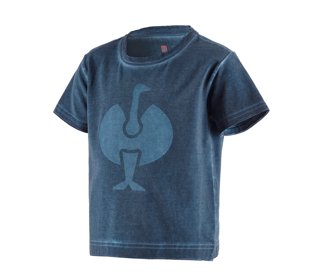 Hauts: T-Shirt e.s.motion ten ostrich, enfants + bleu ardoise vintage