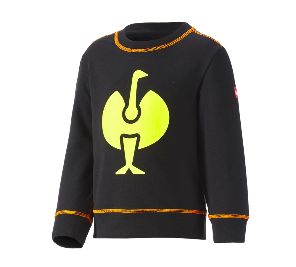 Bovenkleding: Sweatshirt e.s.motion 2020, kinderen + zwart/signaalgeel/signaaloranje