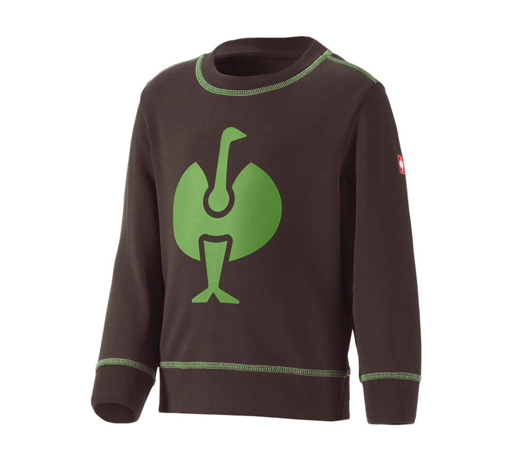 Shirts & Co.: Sweatshirt e.s.motion 2020, Kinder + kastanie/seegrün