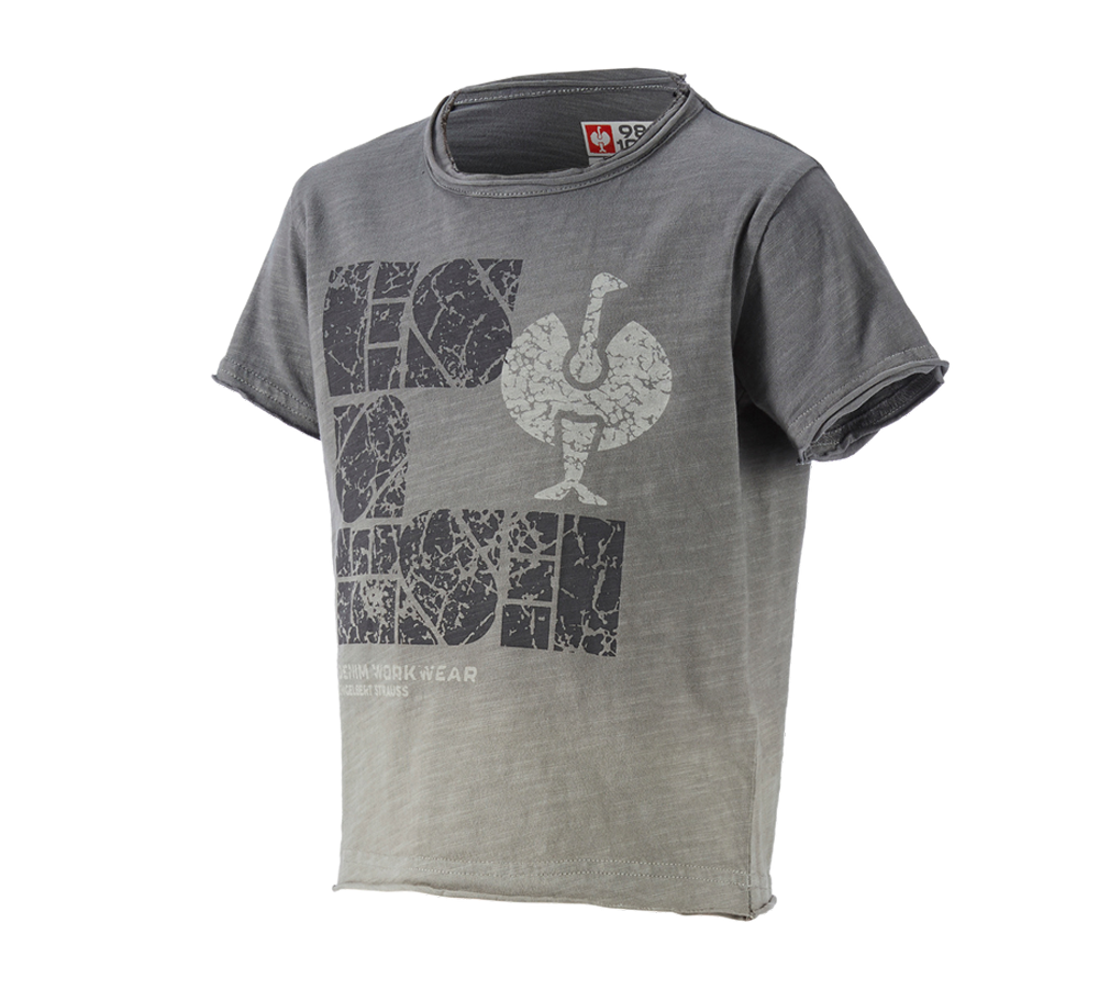 Hauts: e.s. T-Shirt denim workwear, enfants + granit vintage