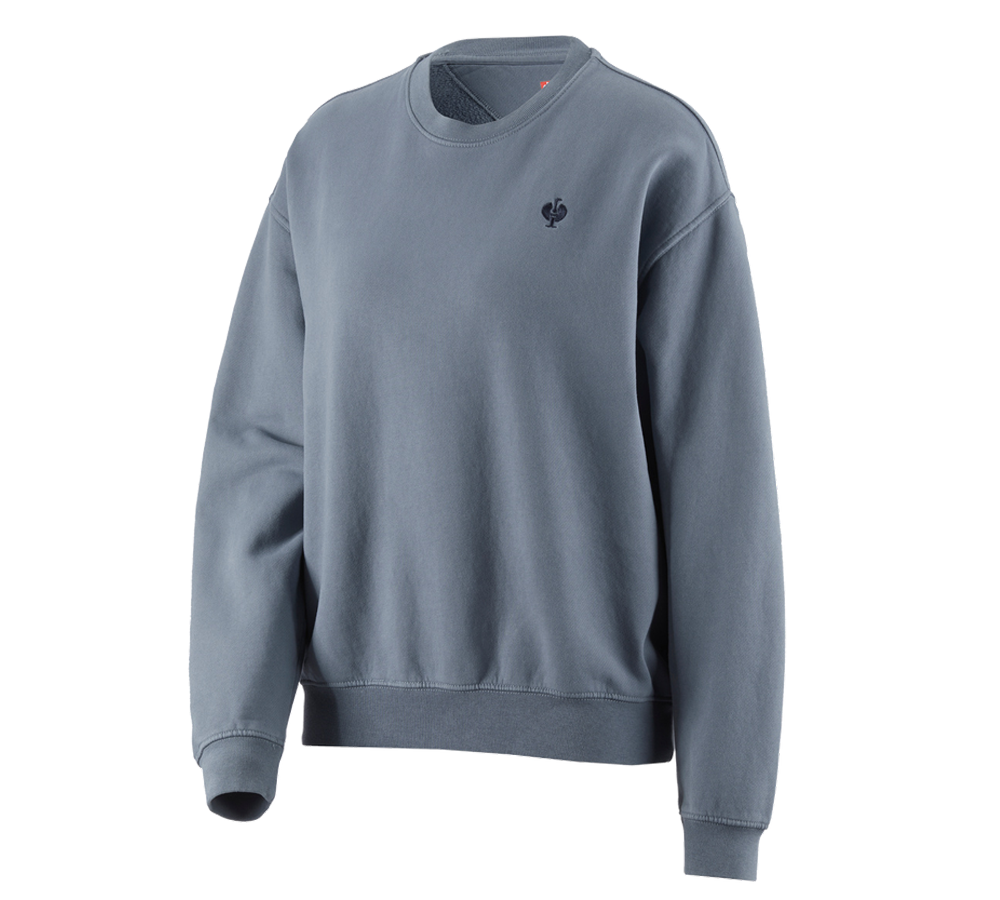 Shirts & Co.: Oversize Sweatshirt e.s.motion ten, Damen + rauchblau vintage