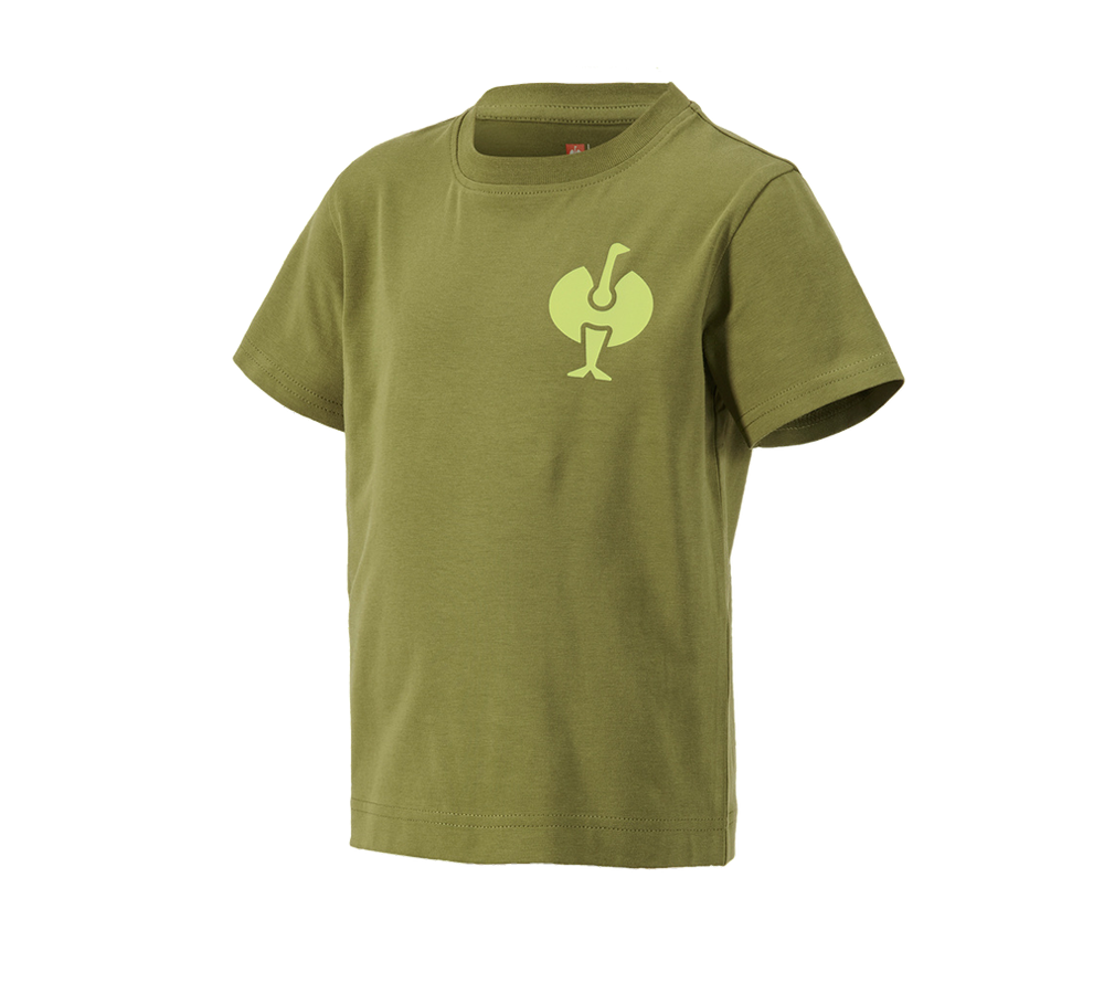 Hauts: T-Shirt e.s.trail, enfants + vert genévrier/vert citron