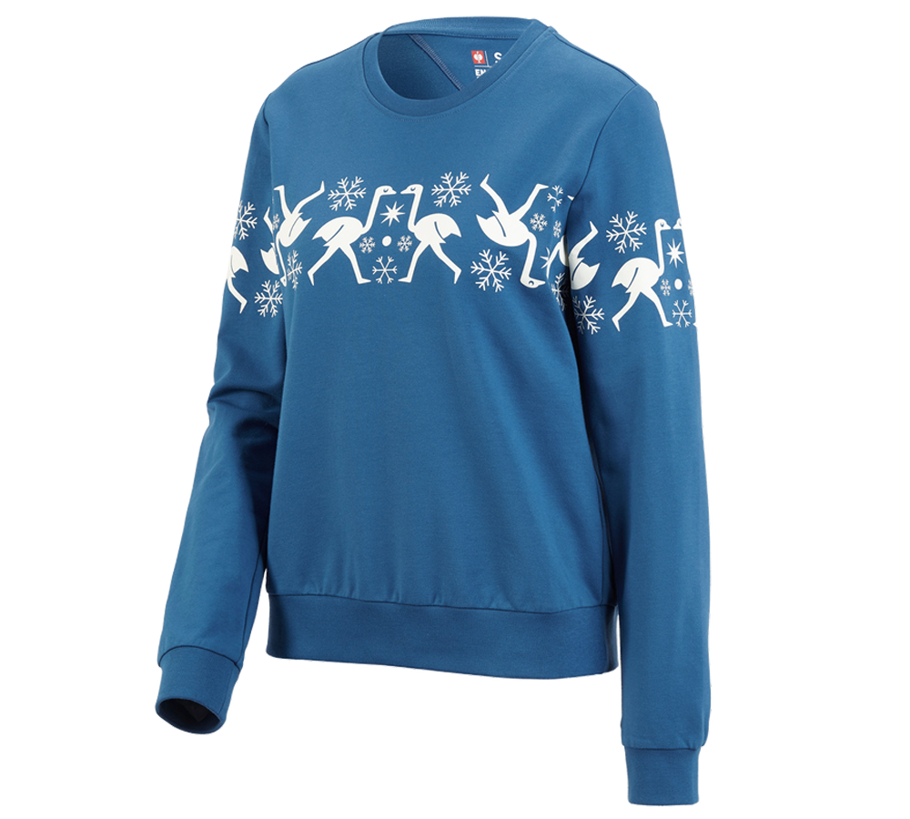 Accessoires: e.s. Noors sweatshirt, dames + baltisch blauw